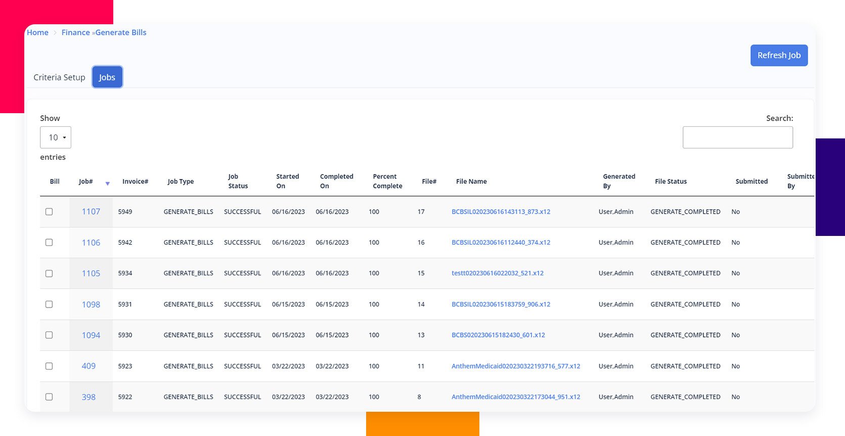 Core Platform - Financial Management
